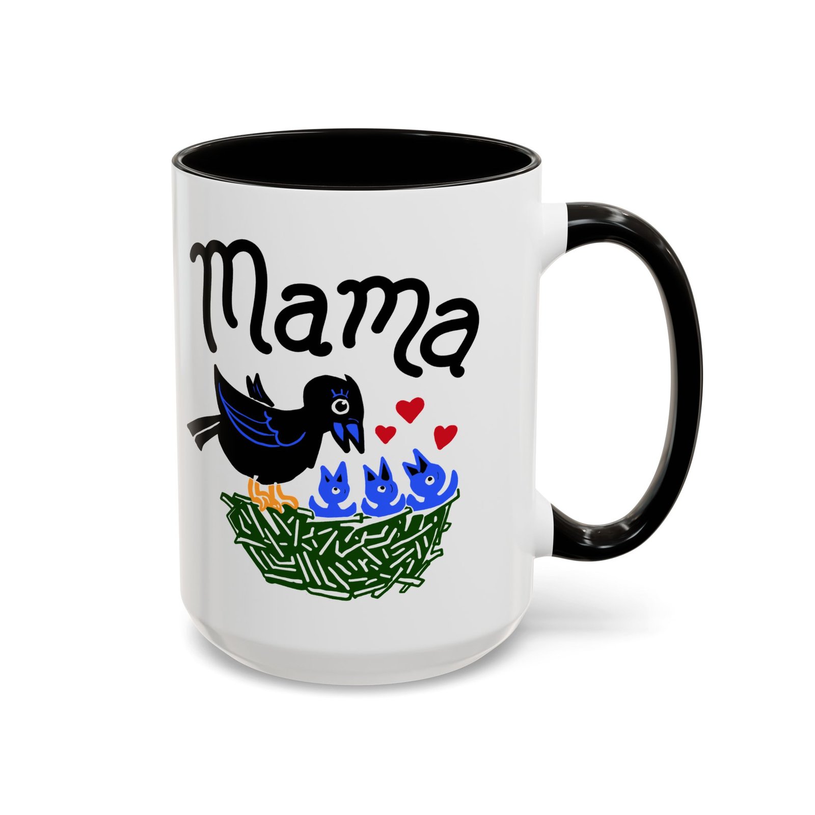 ☕ Mama Bird Color Accent Mug – Love From Above - Image 25