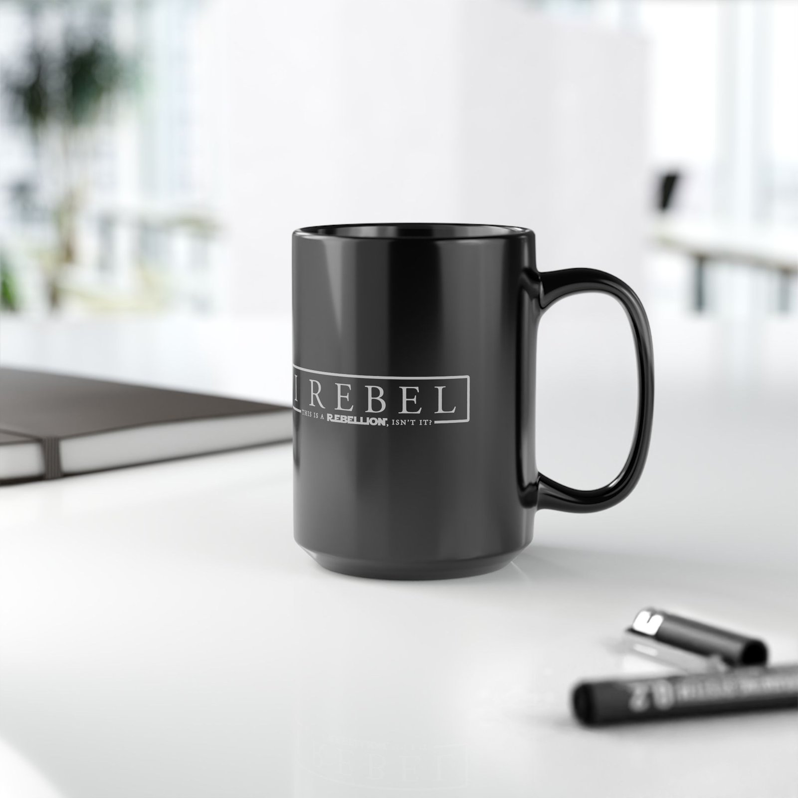 ββπ I Rebel Black Mug β This Is a Rebellion, Isnβt It? - Image 10