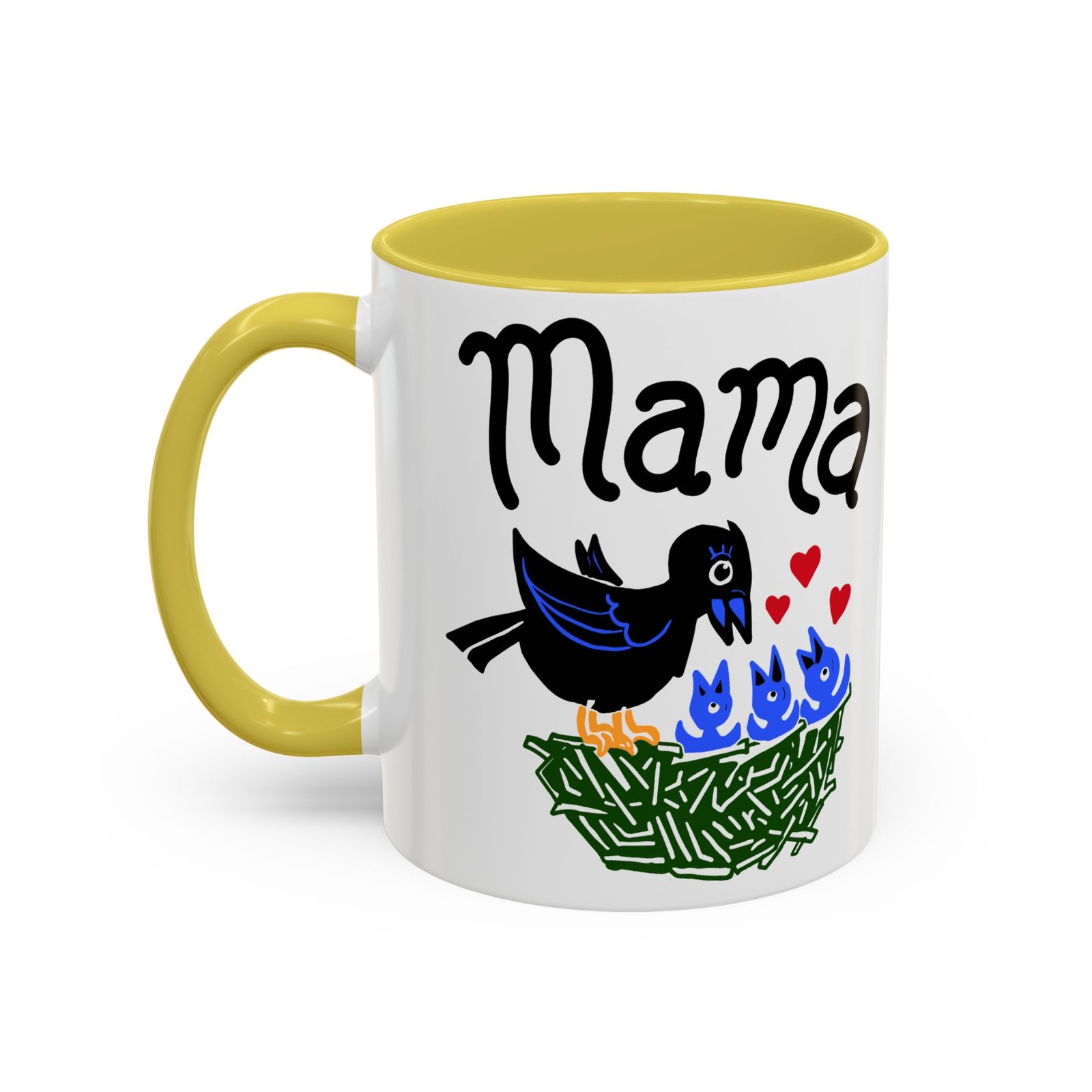 ☕ Mama Bird Color Accent Mug – Love From Above - Image 24
