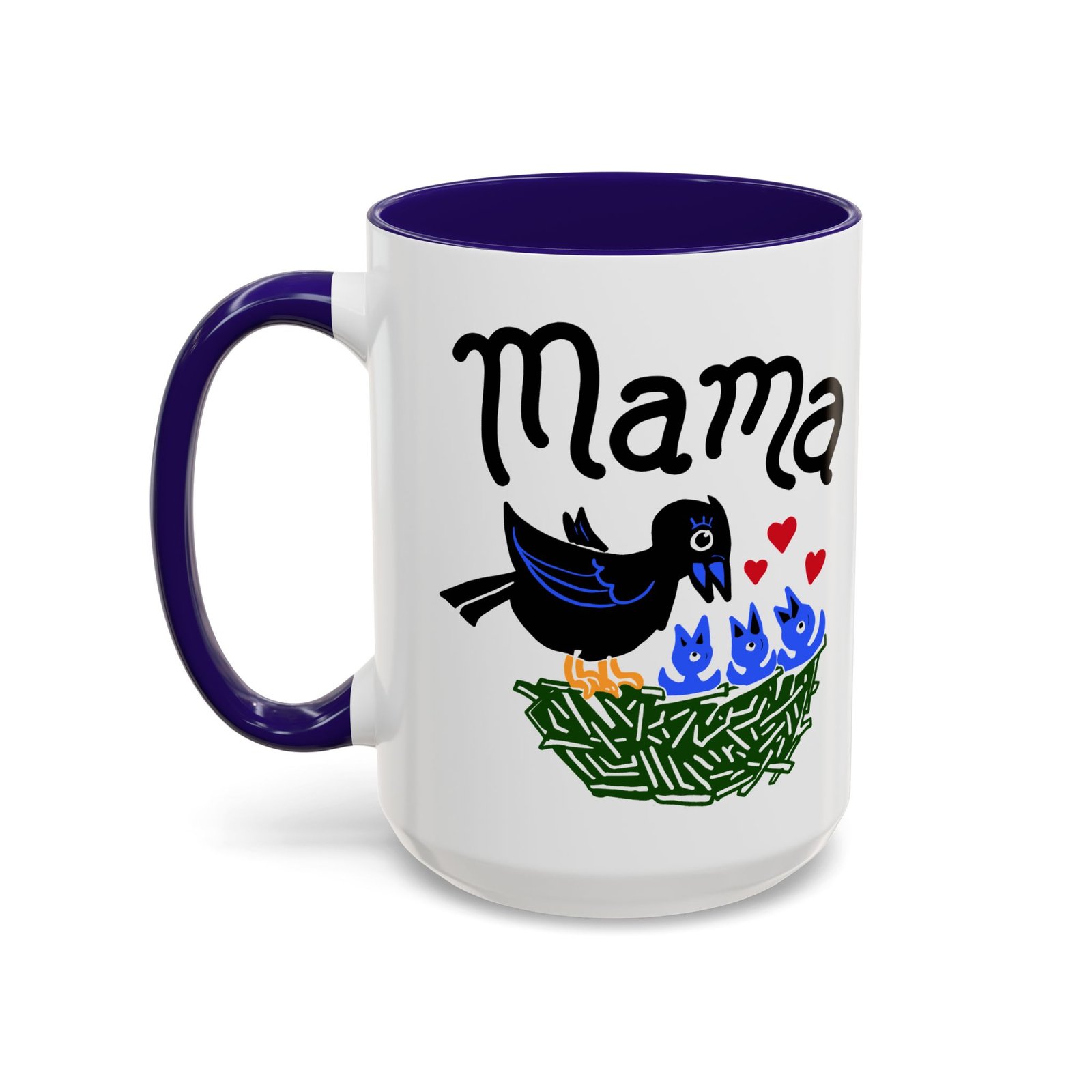 ☕ Mama Bird Color Accent Mug – Love From Above - Image 28