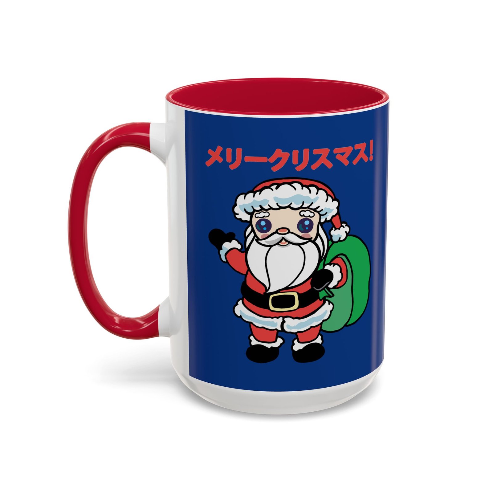 ☕ Kawaii Santa Color Accent Mug – メリークリスマス with Every Sip - Image 24