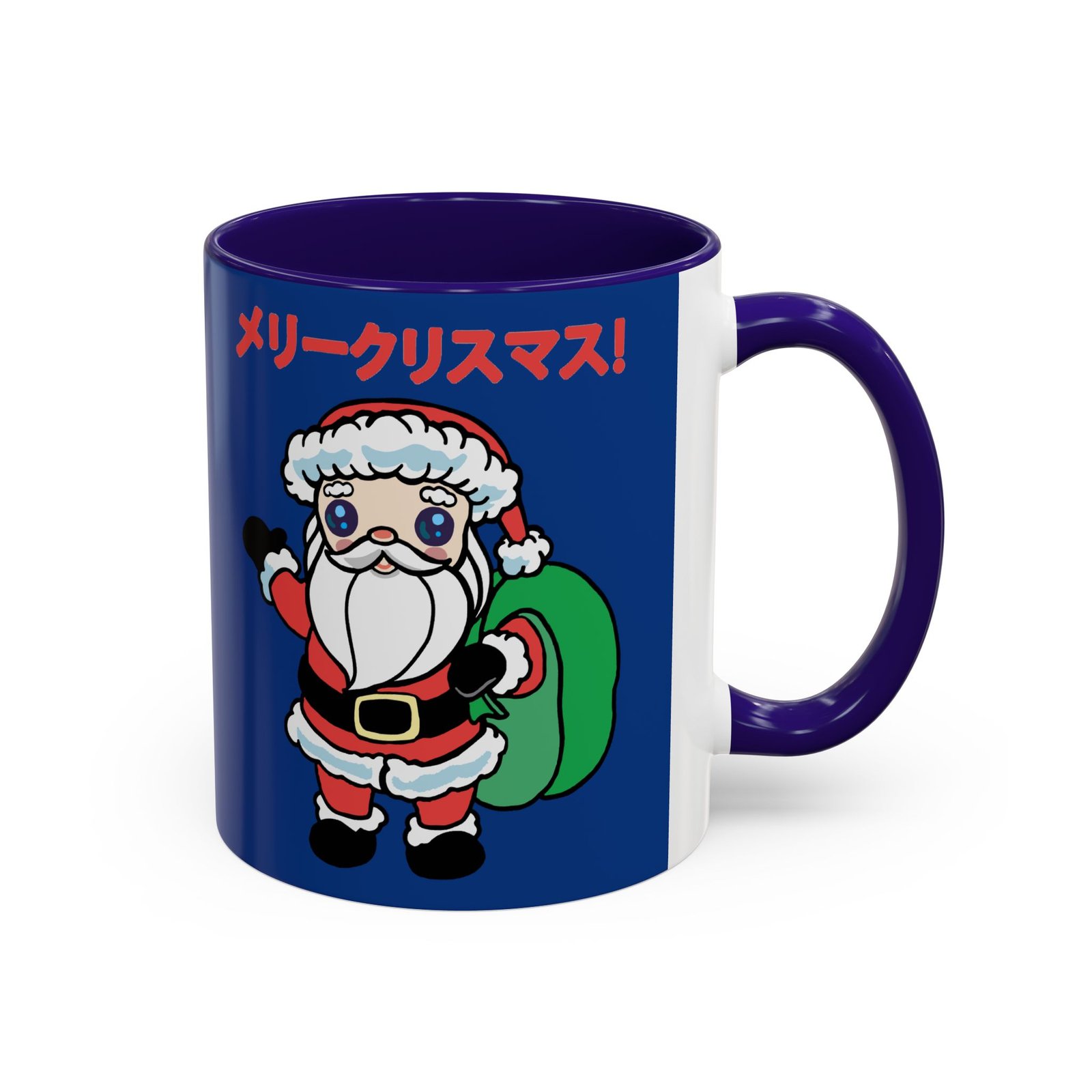 ☕ Kawaii Santa Color Accent Mug – メリークリスマス with Every Sip - Image 5