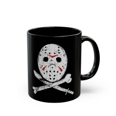 🔪☕ Camp Slasher Black Mug – Brew with a Side of Terror