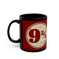 Alternative view of ☕✨ Platform 9¾ Black Mug – Sip on the Edge of Adventure