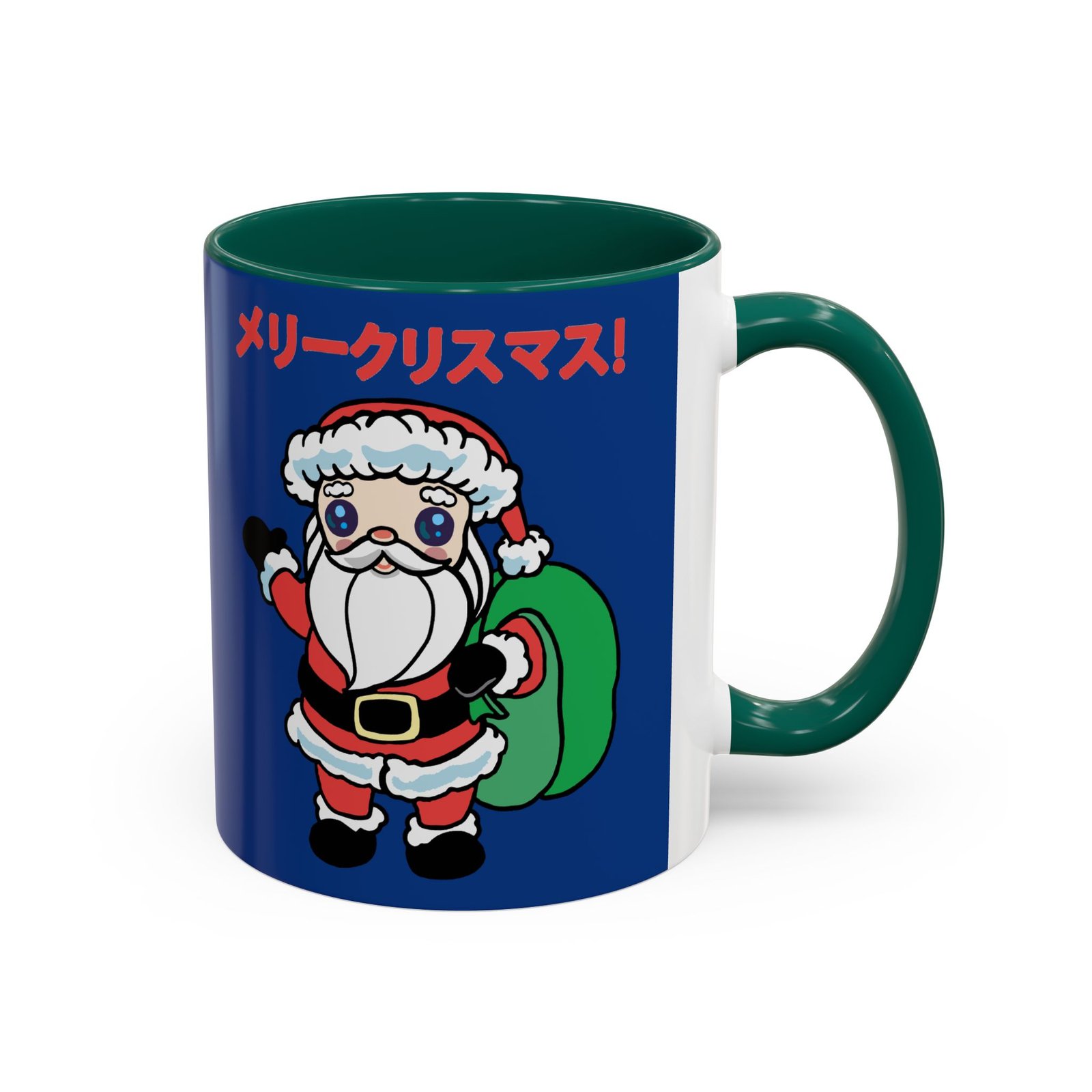 ☕ Kawaii Santa Color Accent Mug – メリークリスマス with Every Sip - Image 7