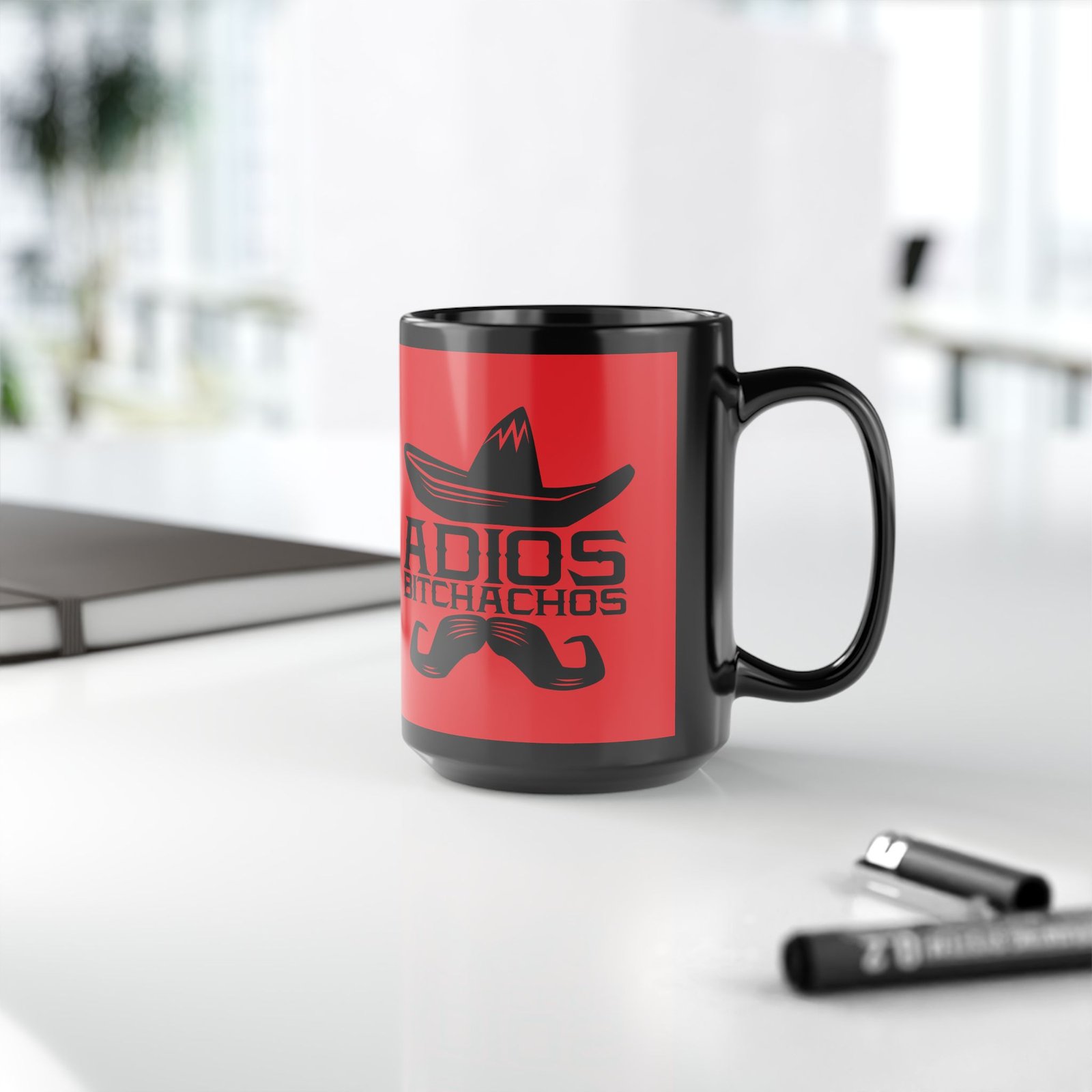 🌵 Adiós, Bitchachos Black Mug – Bold Brews & Even Bolder Goodbyes - Image 9