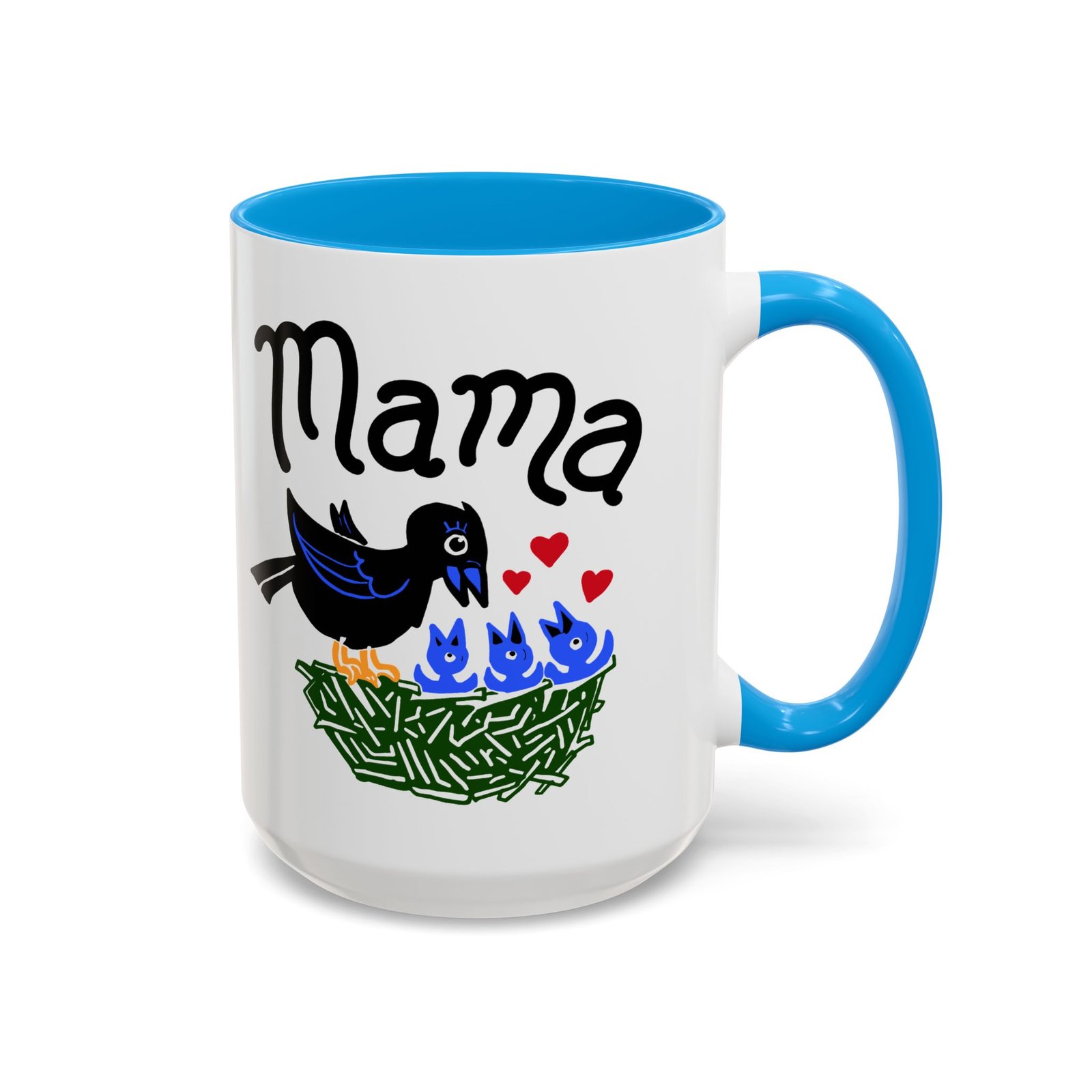 ☕ Mama Bird Color Accent Mug – Love From Above - Image 33