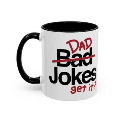 ☕ Dad Jokes Color Accent Mug – Get It? You Will.