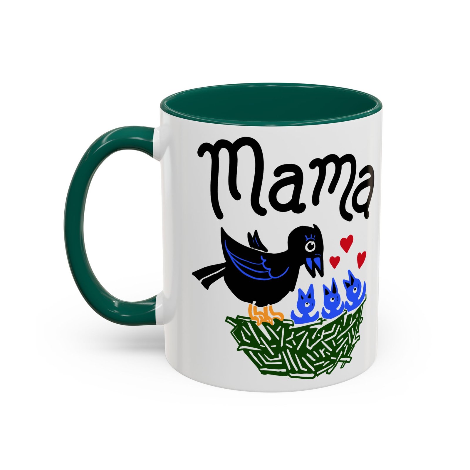 ☕ Mama Bird Color Accent Mug – Love From Above - Image 12