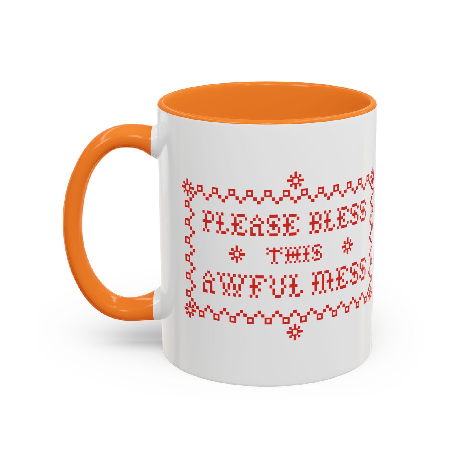 🧵☕ Please Bless This Awful Mess Accent Mug – Sip Through the Chaos - Image 10