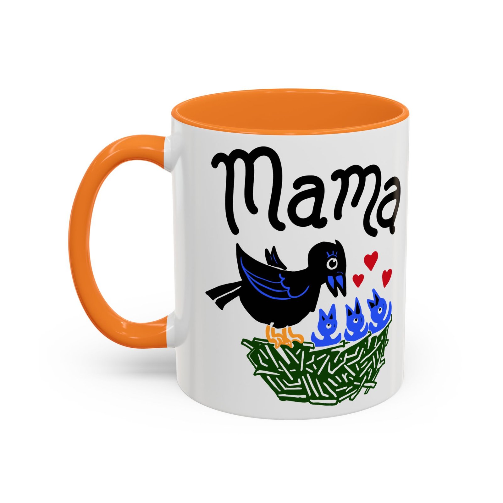 ☕ Mama Bird Color Accent Mug – Love From Above - Image 10