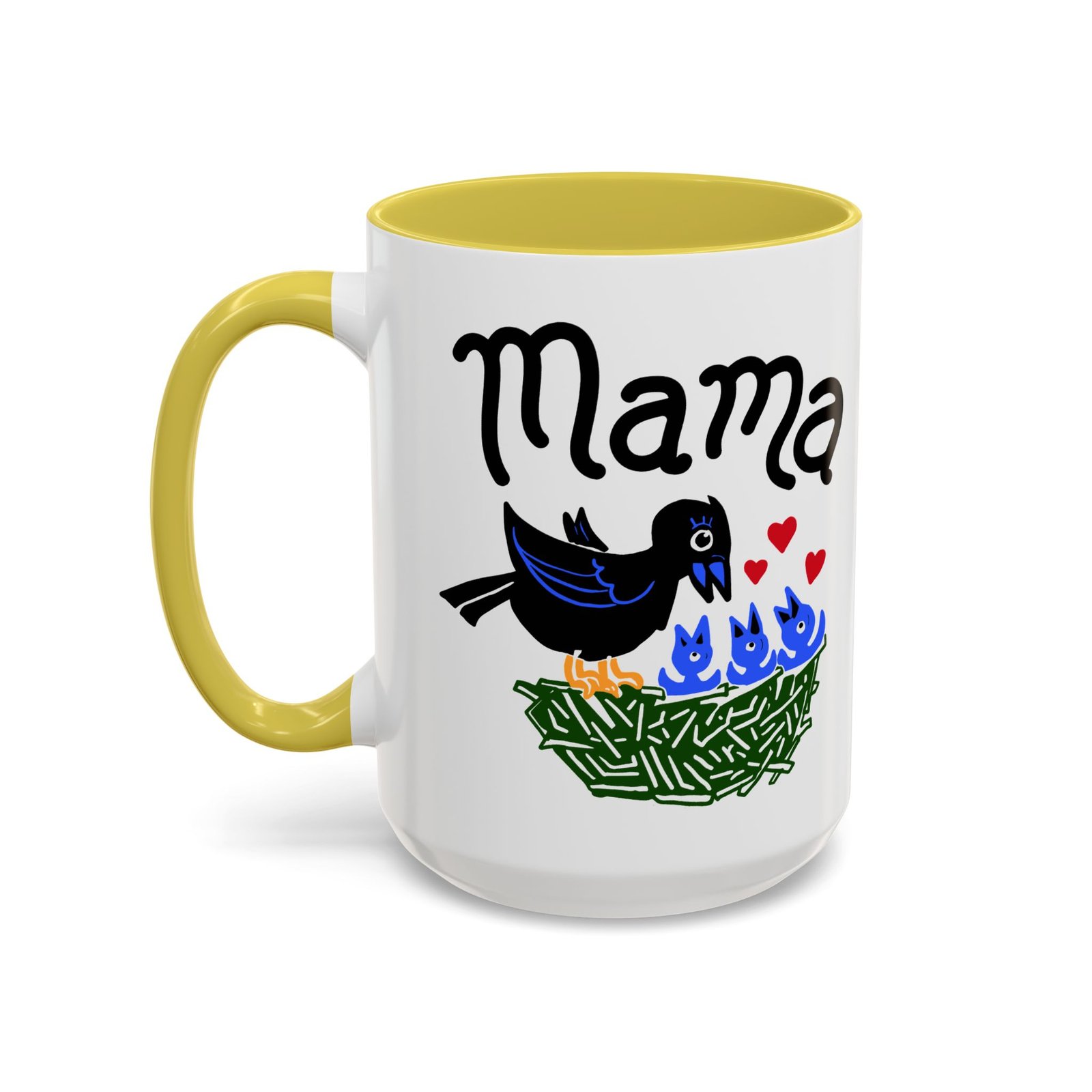 ☕ Mama Bird Color Accent Mug – Love From Above - Image 46