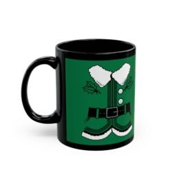 Alternative view of 🧝‍♂️☕ Elf Tunic Black Mug – Sip Like Santa’s Favorite Helper