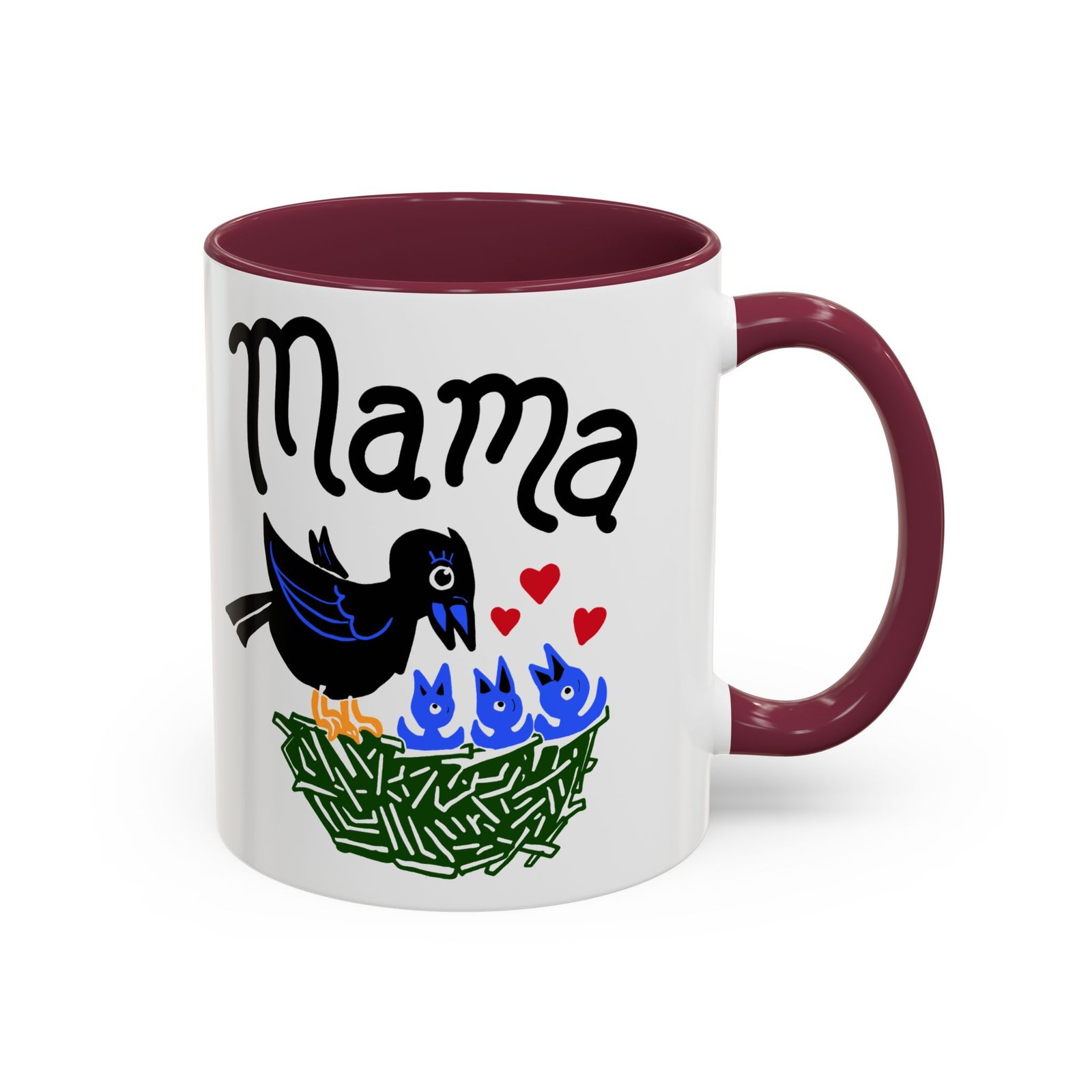 ☕ Mama Bird Color Accent Mug – Love From Above - Image 17