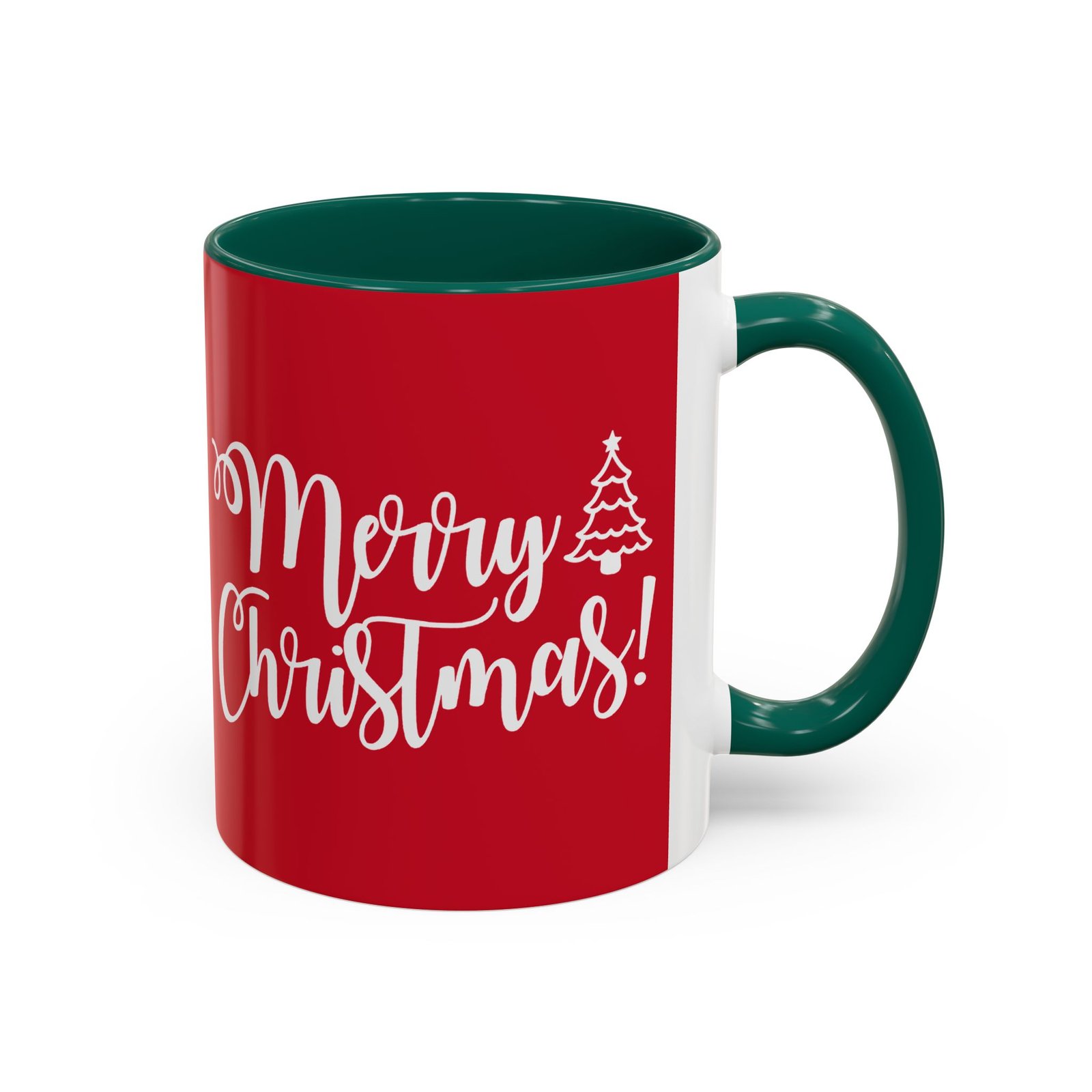 ☕ Merry Christmas Color Accent Mug – Sip the Season in Style - Image 5