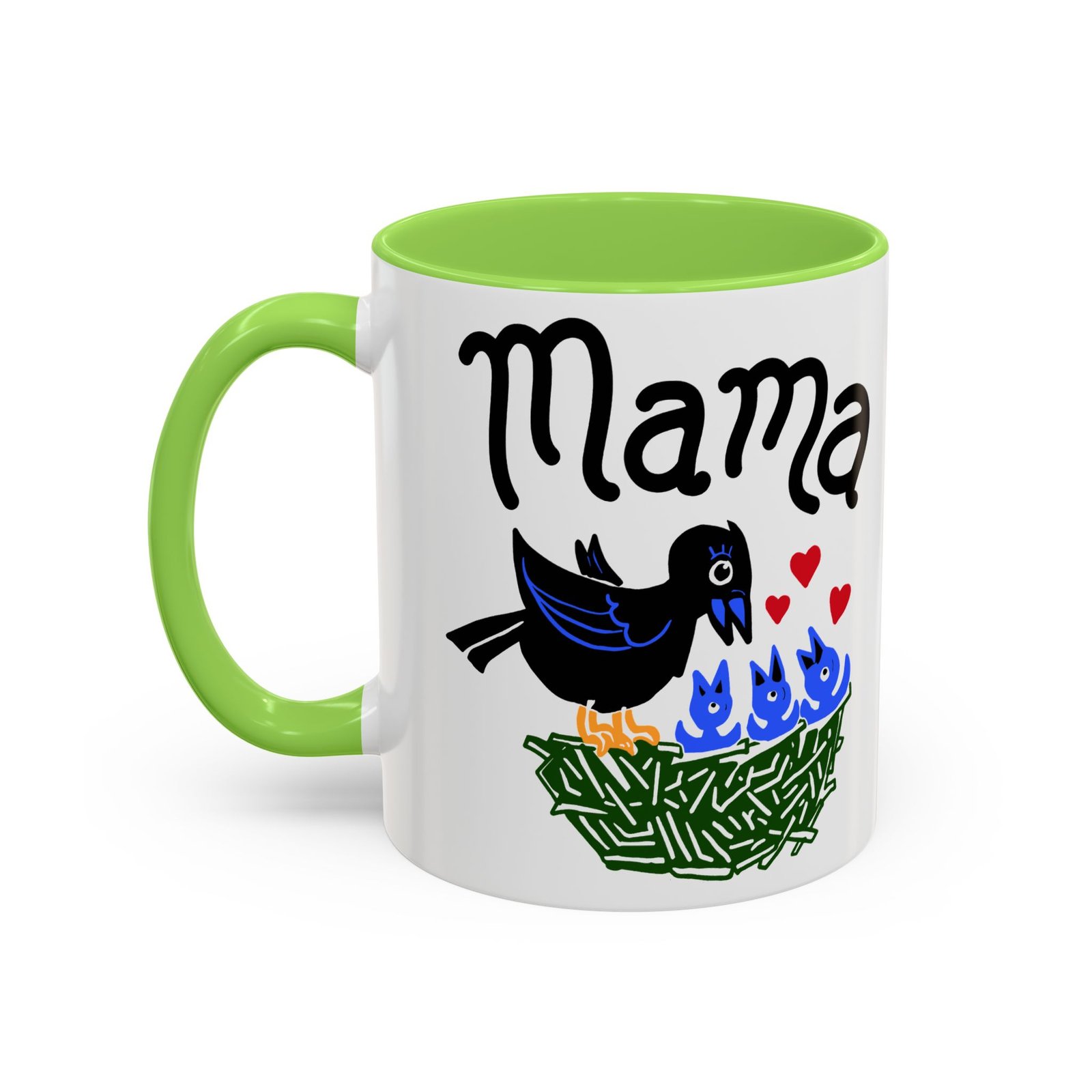 ☕ Mama Bird Color Accent Mug – Love From Above - Image 16