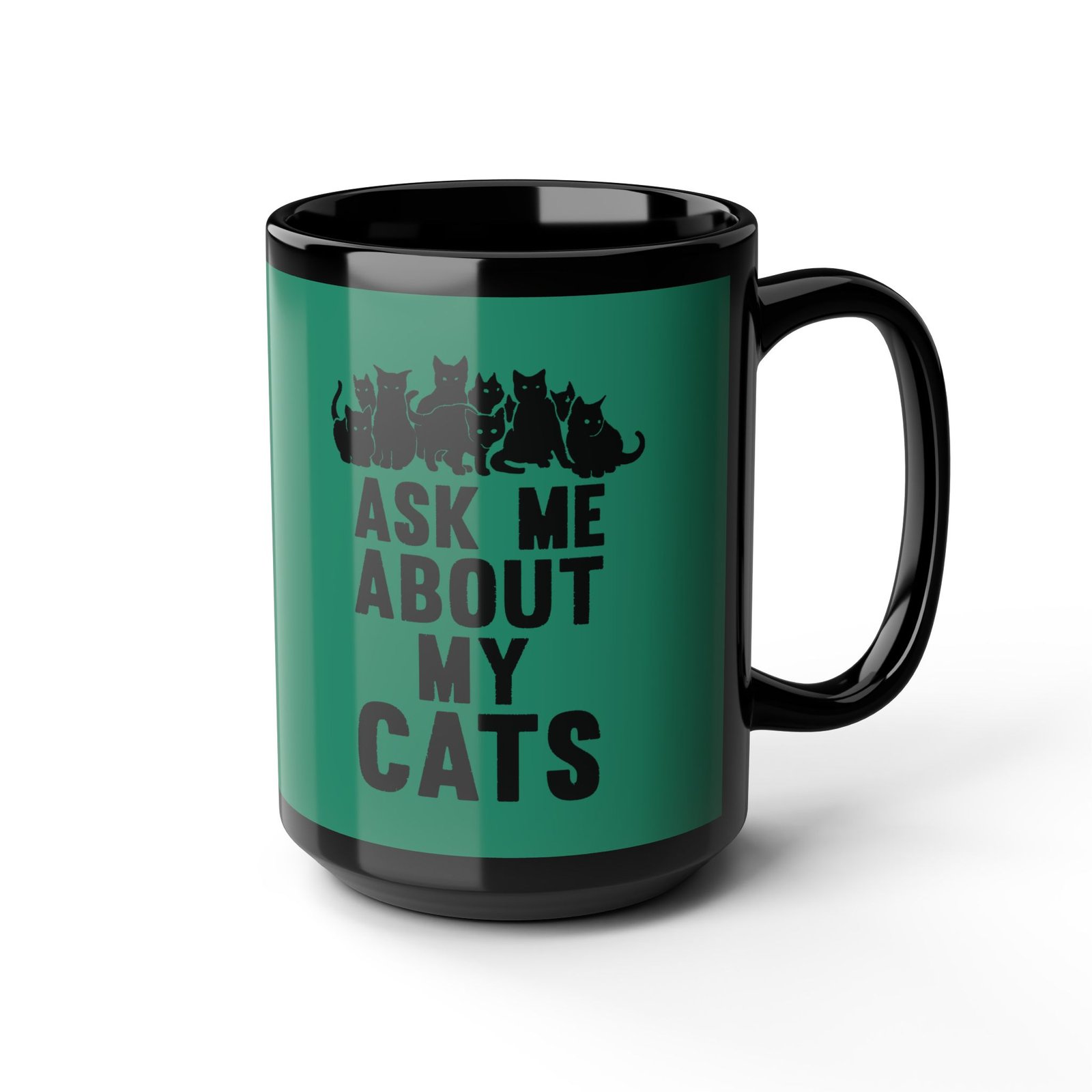 ☕ Ask Me About My Cats Black Mug – Fuel for Feline Conversations - Image 8