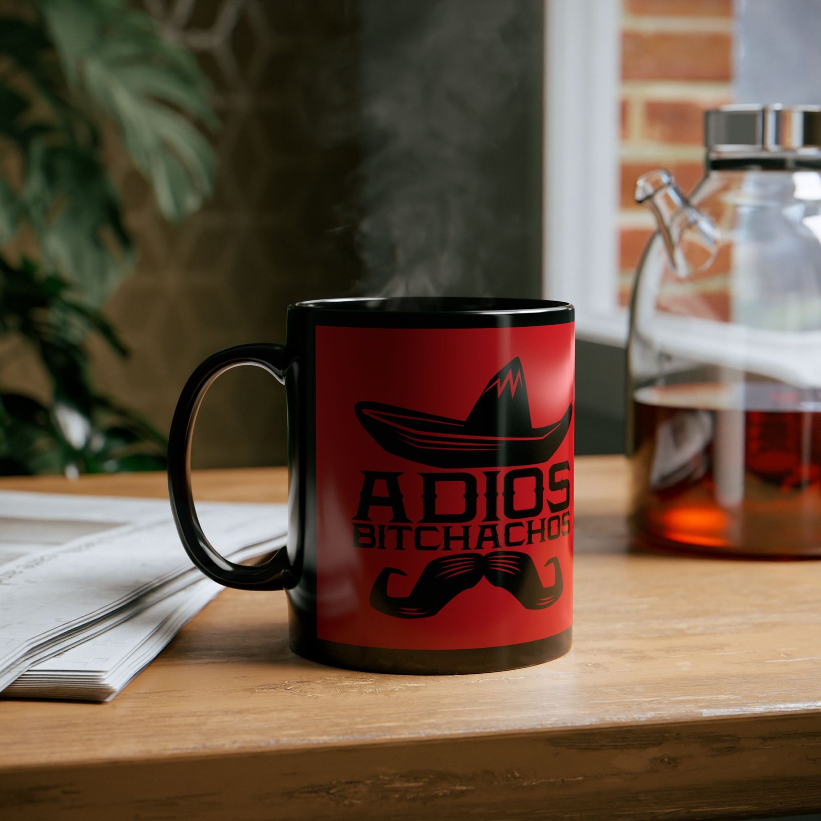 🌵 Adiós, Bitchachos Black Mug – Bold Brews & Even Bolder Goodbyes - Image 4