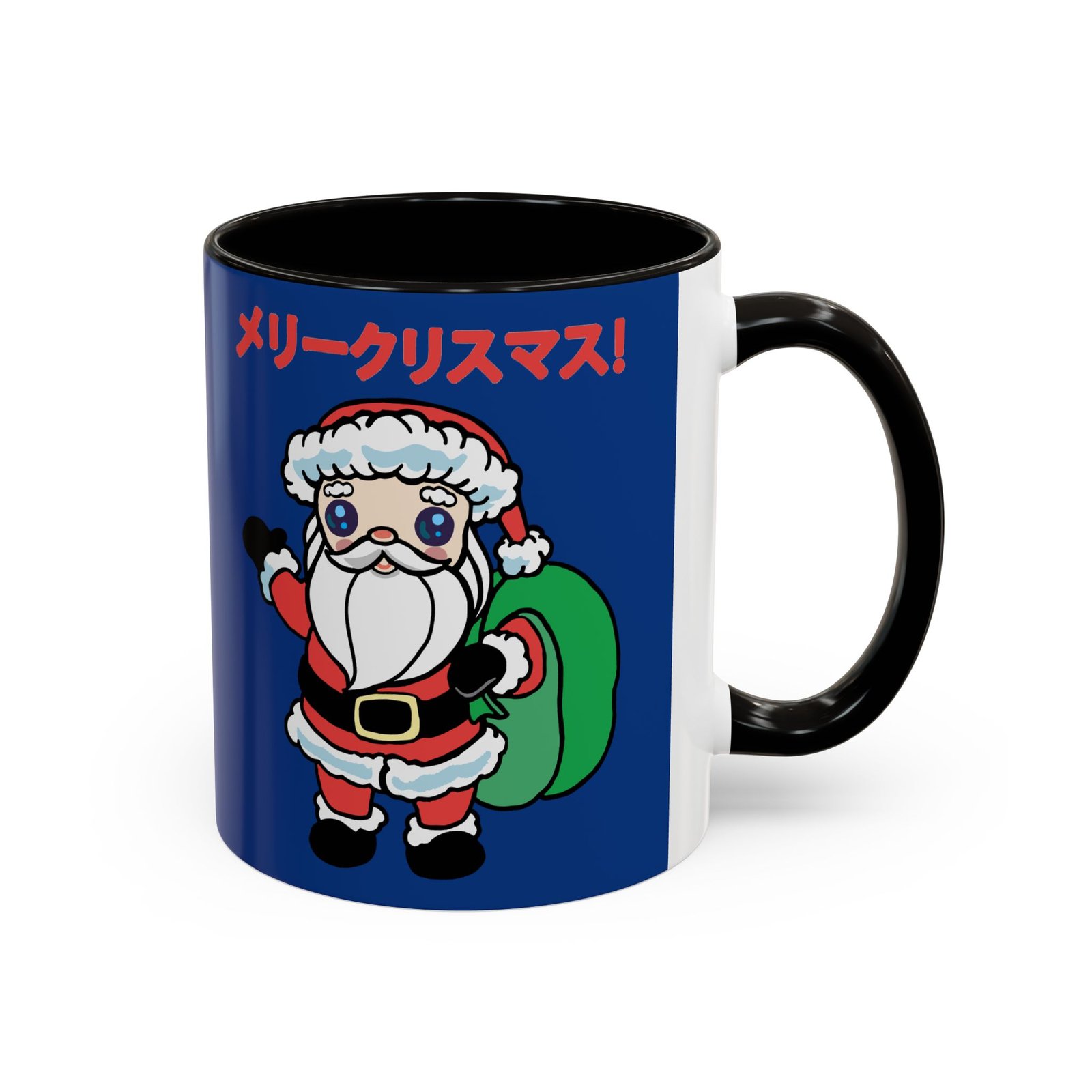 ☕ Kawaii Santa Color Accent Mug – メリークリスマス with Every Sip - Image 3