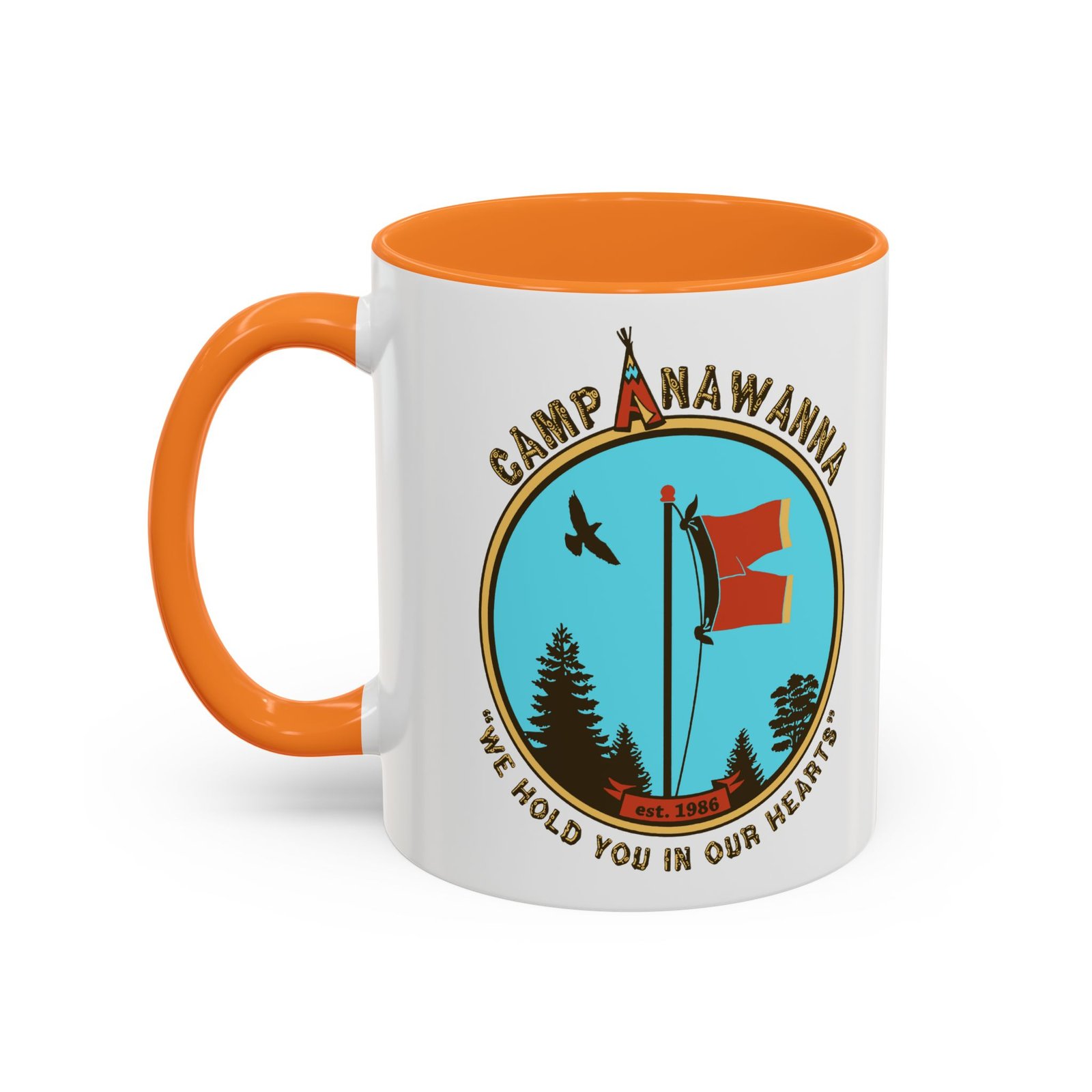 ☕🏕️🩲 Camp Anawanna Color Accent Mug – We Hold You in Our Hearts (and Hands)