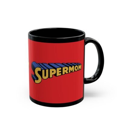 🦸‍♀️ Supermom Black Mug – Fuel for the Everyday Hero