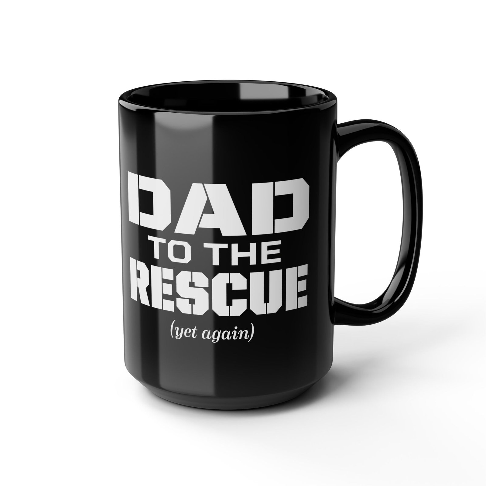 🛠️☕ Dad to the Rescue (Yet Again) Black Mug – Caffeine for the Everyday Hero - Image 8