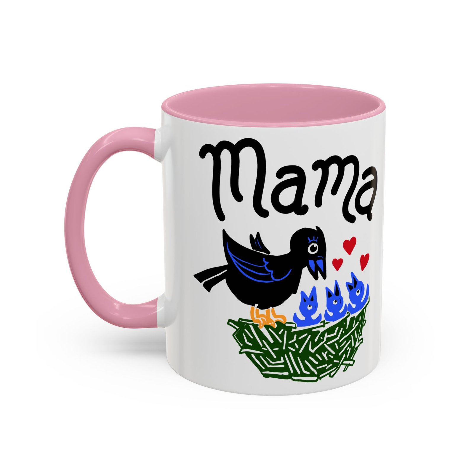 ☕ Mama Bird Color Accent Mug – Love From Above - Image 22