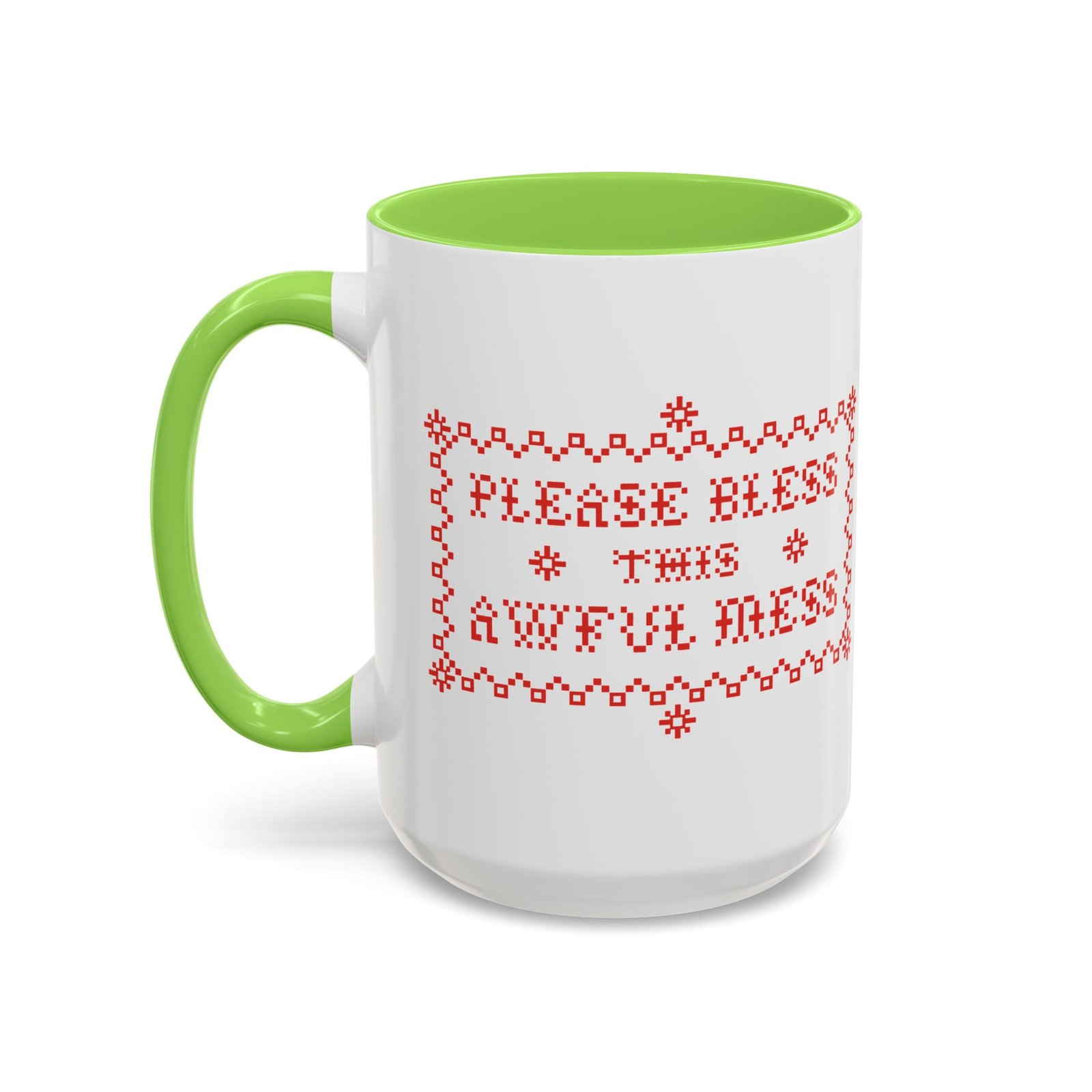 🧵☕ Please Bless This Awful Mess Accent Mug – Sip Through the Chaos - Image 36