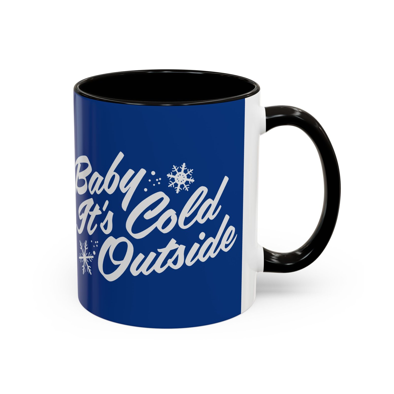 ☕ Baby It’s Cold Outside Color Accent Mug – Sip into the Season - Image 3