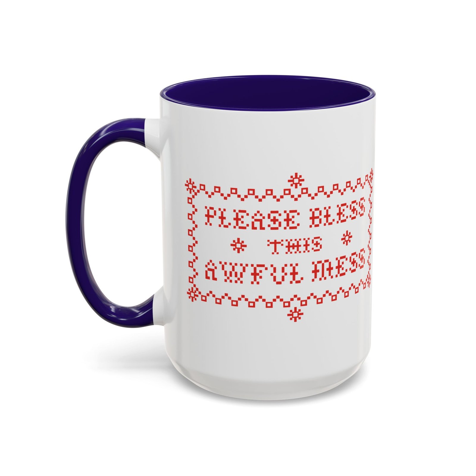 🧵☕ Please Bless This Awful Mess Accent Mug – Sip Through the Chaos - Image 28