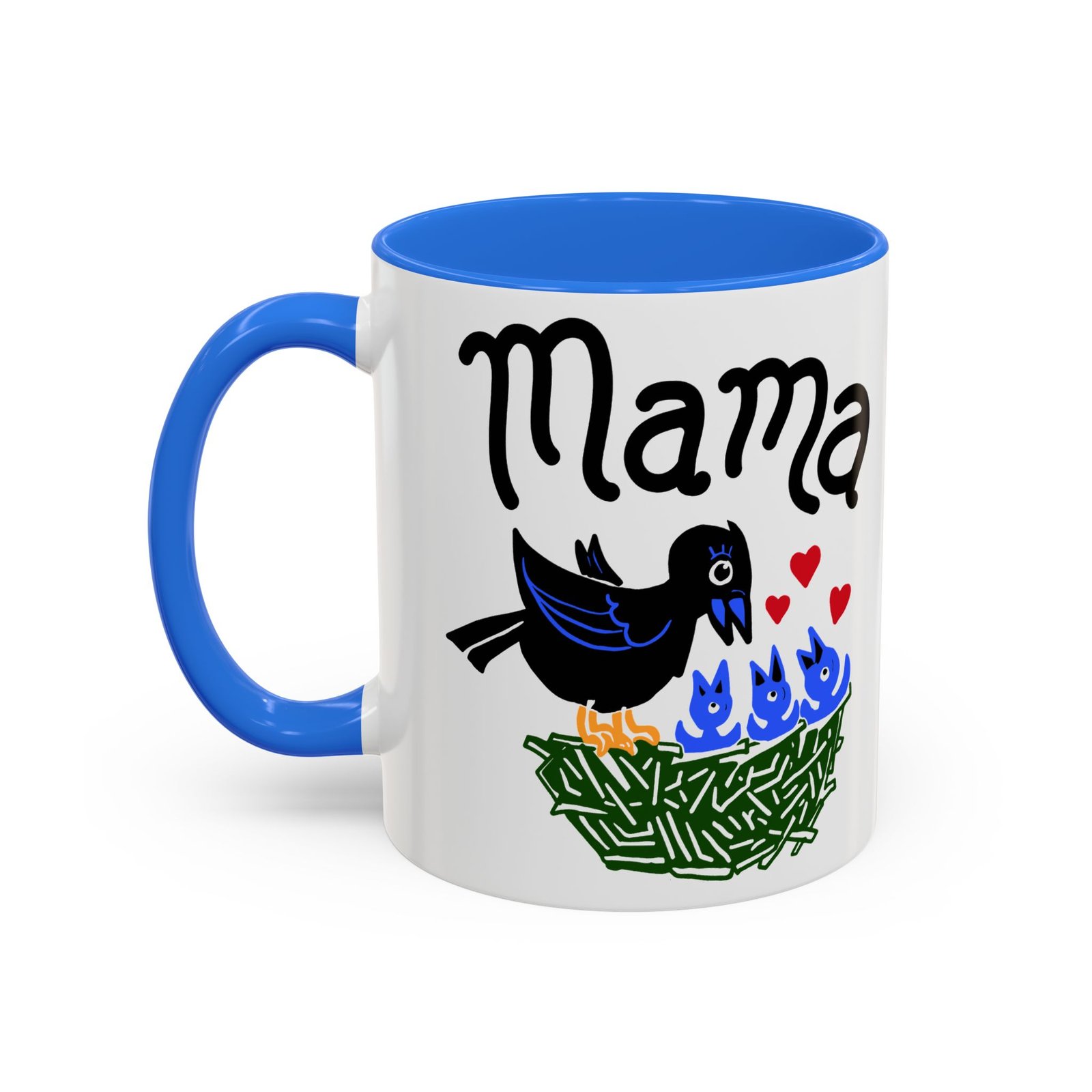 ☕ Mama Bird Color Accent Mug – Love From Above - Image 8