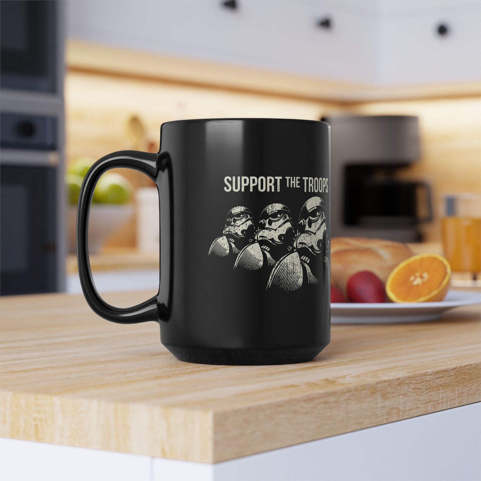 ☕ Support the Troops Black Mug – Fuel Your Day, Empire Style - Image 9