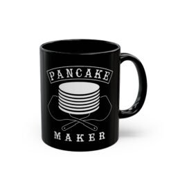 🥞 Pancake Maker Black Mug – Powered by Flapjacks & Sass