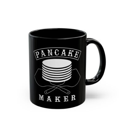 🥞 Pancake Maker Black Mug – Powered by Flapjacks & Sass