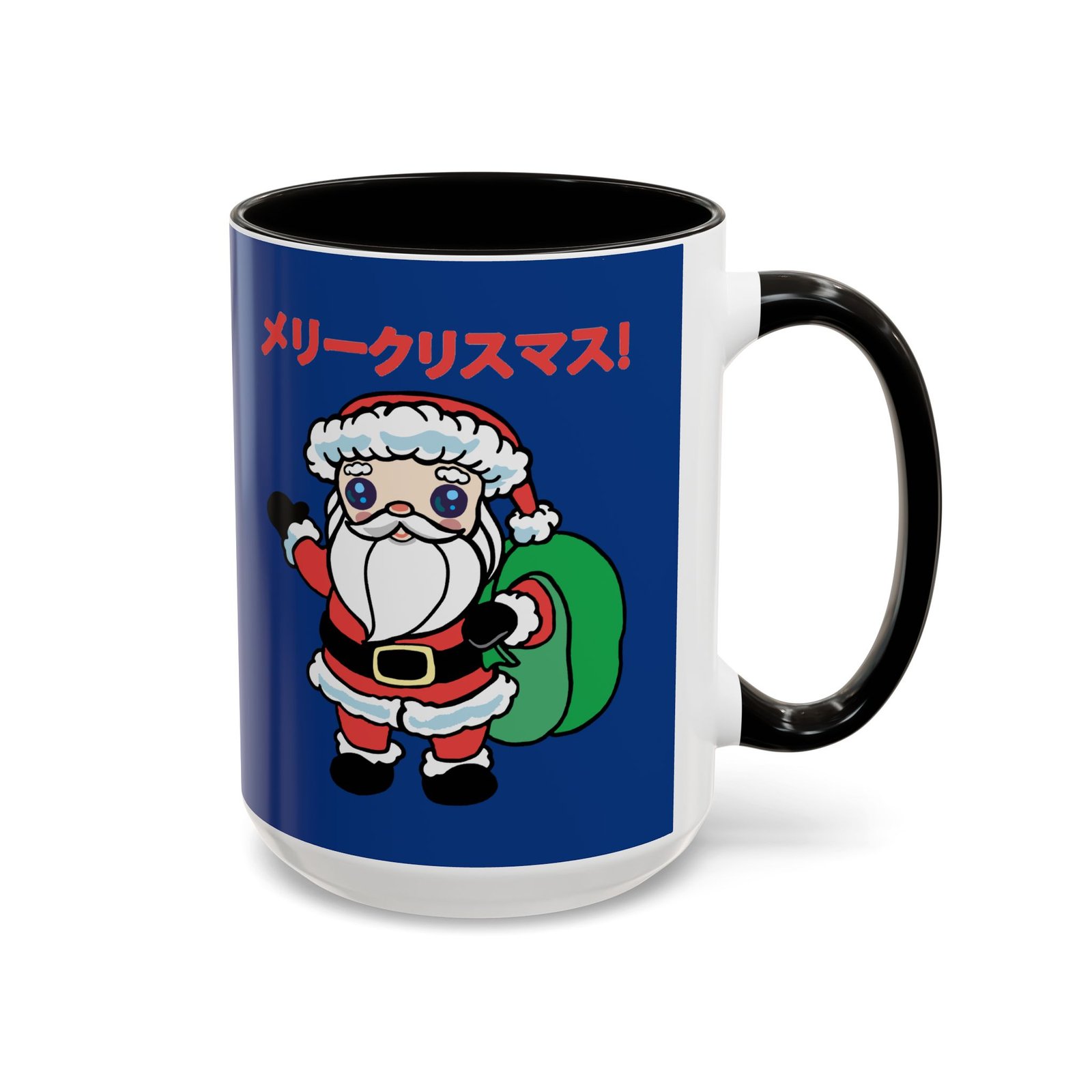 ☕ Kawaii Santa Color Accent Mug – メリークリスマス with Every Sip - Image 13