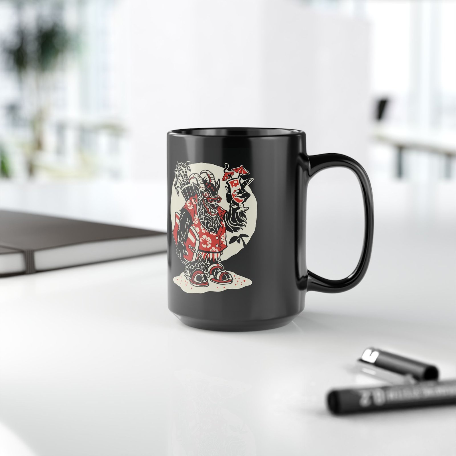 🏖️ Krampus Island Black Mug – Naughty Never Looked So Chill - Image 11