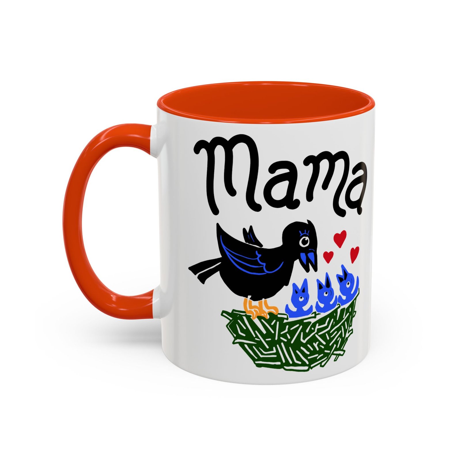 ☕ Mama Bird Color Accent Mug – Love From Above - Image 20