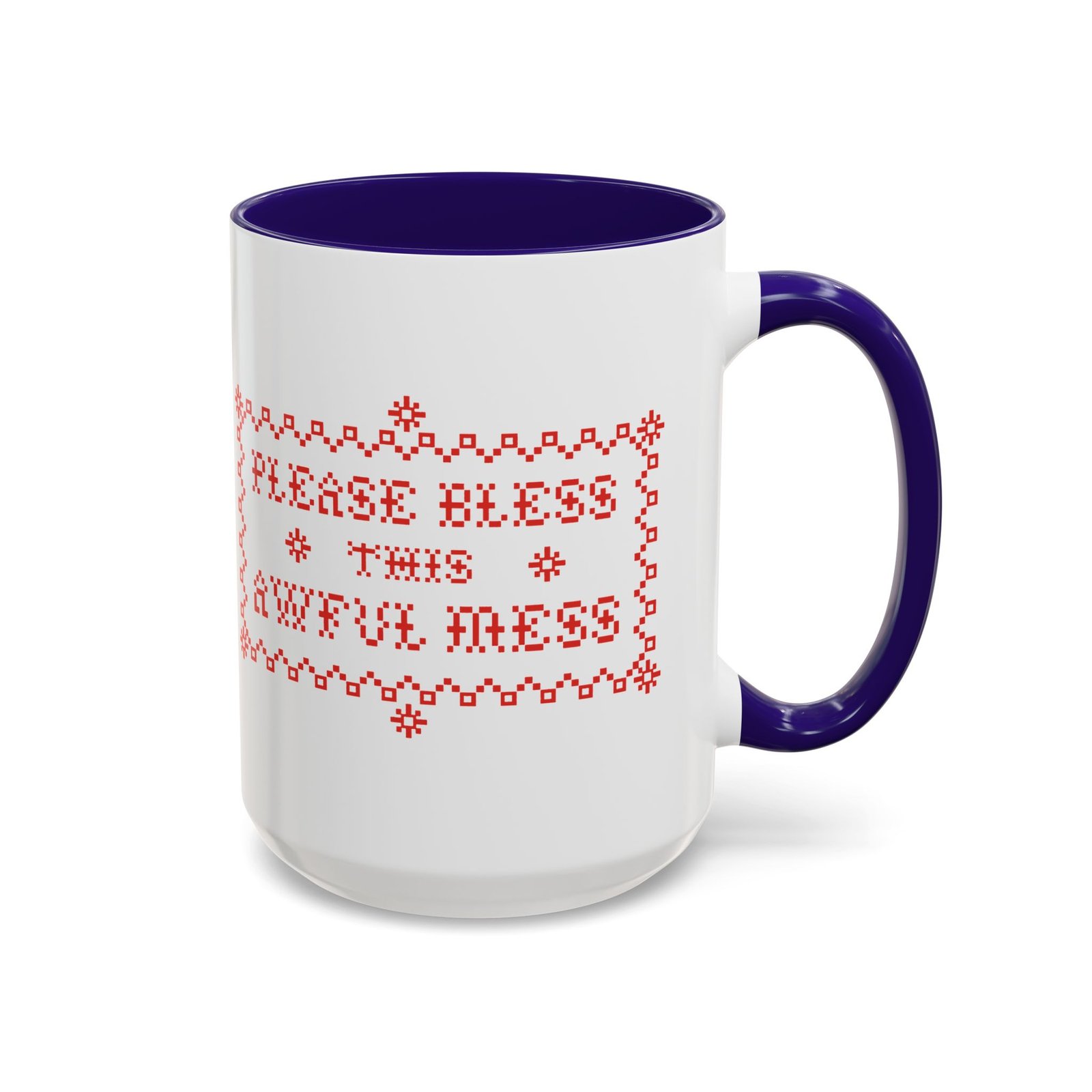 🧵☕ Please Bless This Awful Mess Accent Mug – Sip Through the Chaos - Image 27