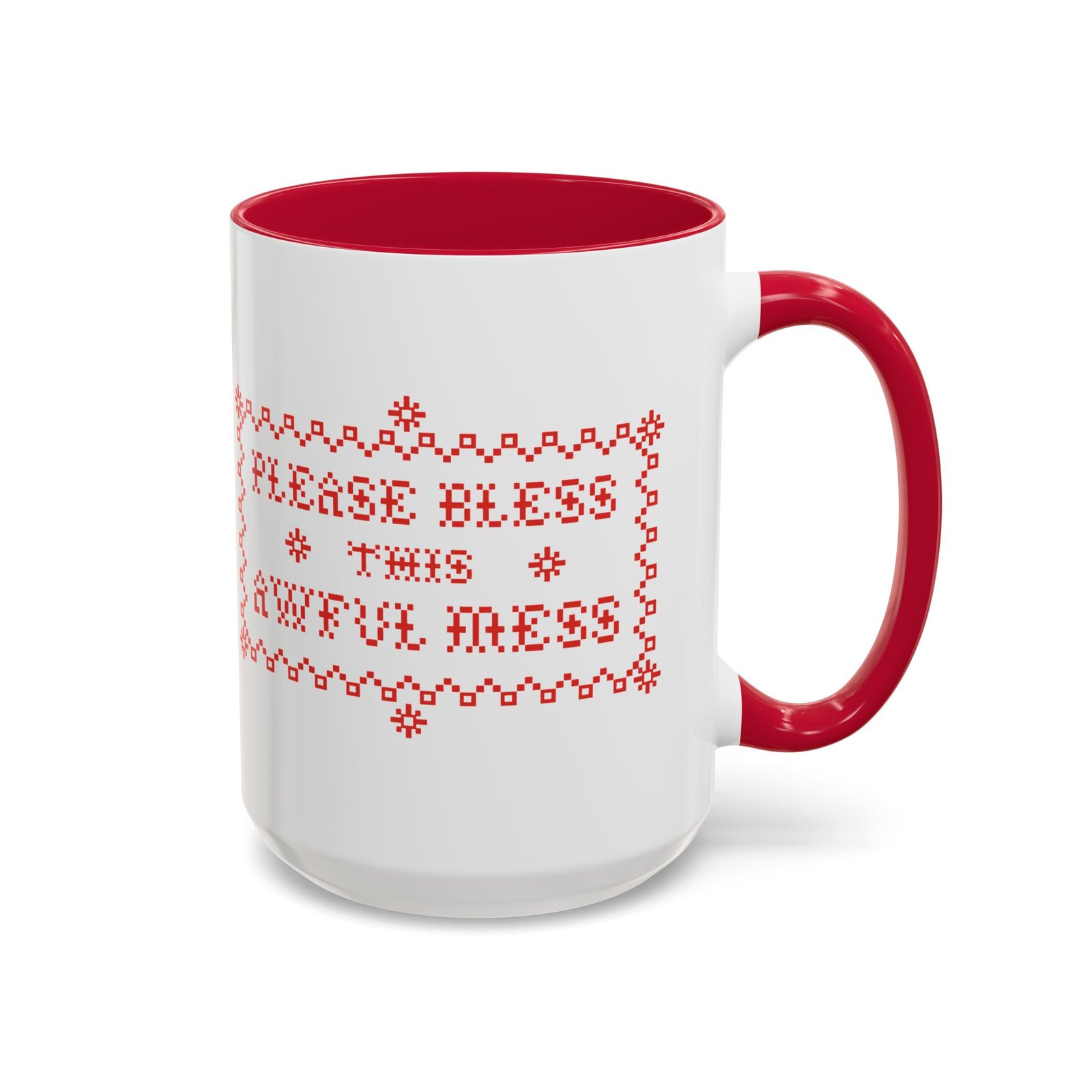 🧵☕ Please Bless This Awful Mess Accent Mug – Sip Through the Chaos - Image 43
