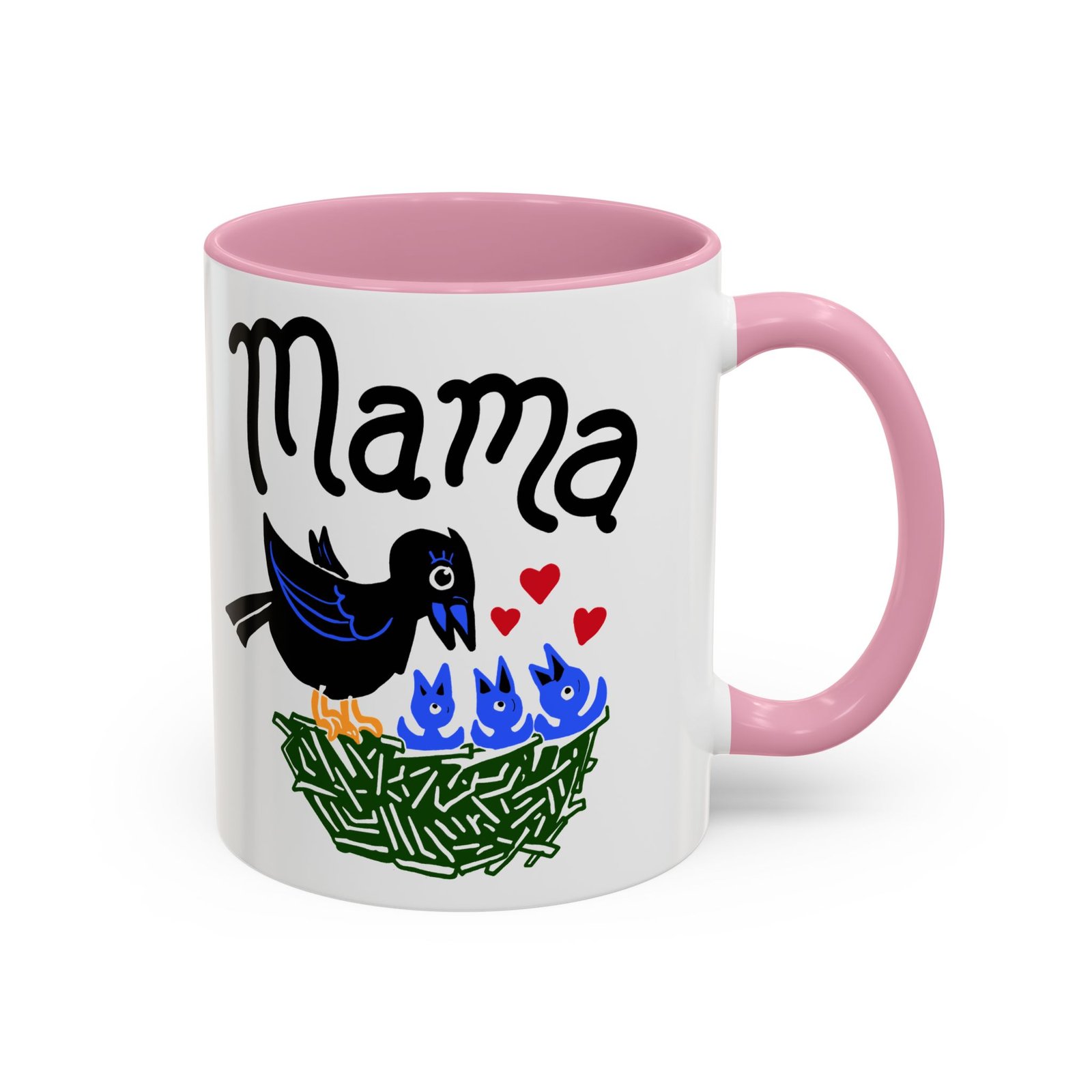 ☕ Mama Bird Color Accent Mug – Love From Above - Image 21