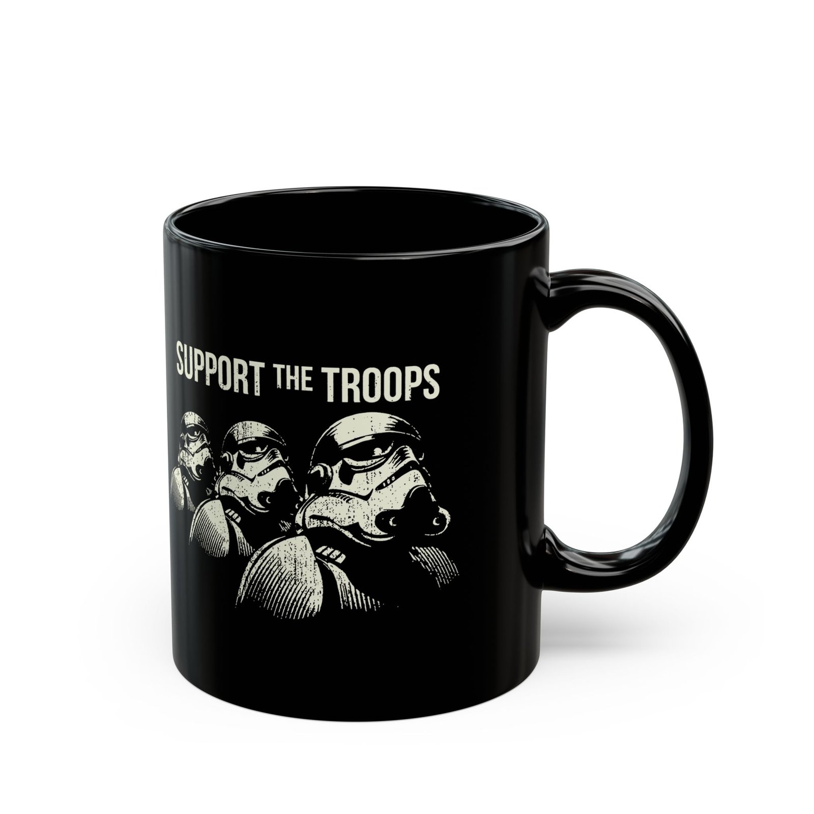 ☕ Support the Troops Black Mug – Fuel Your Day, Empire Style - Image 3