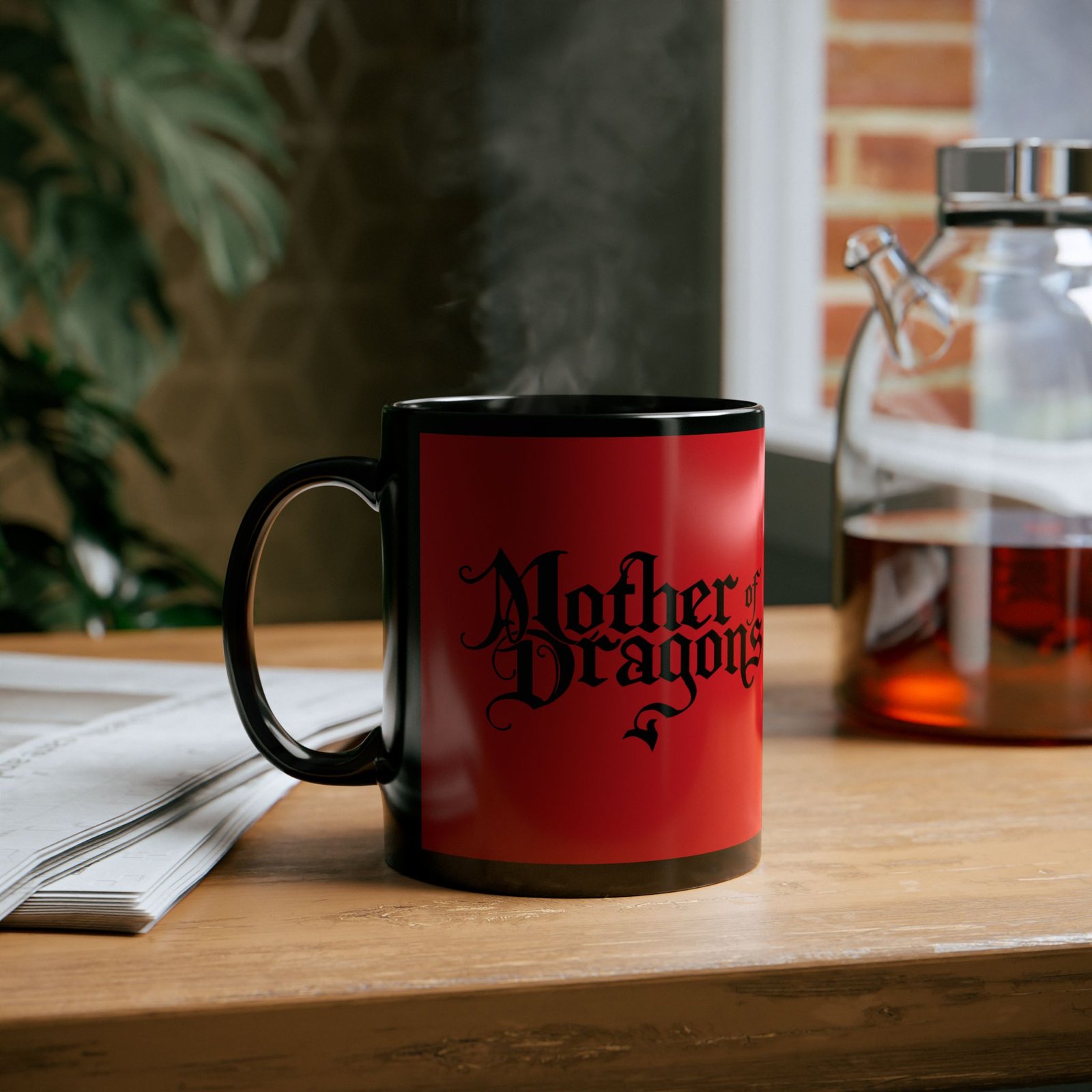 🔥 Mother of Dragons Black Mug – Sip Like a Queen of Fire - Image 4