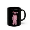 🎄🐰 Ralphie Bunny Suit Black Mug – Sip with Holiday Sass