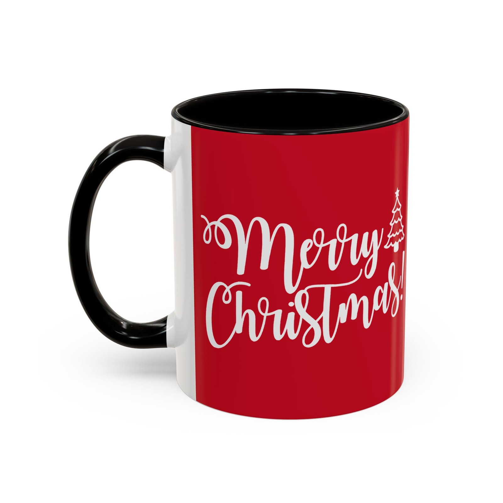 ☕ Merry Christmas Color Accent Mug – Sip the Season in Style - Image 4