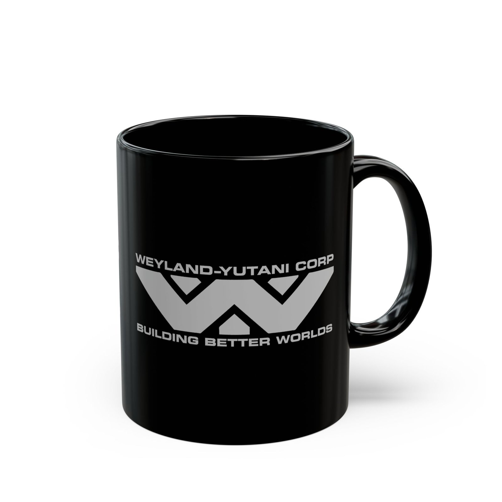 👽☕ Weyland-Yutani Corp Black Mug – Building Better Worlds, One Sip at a Time