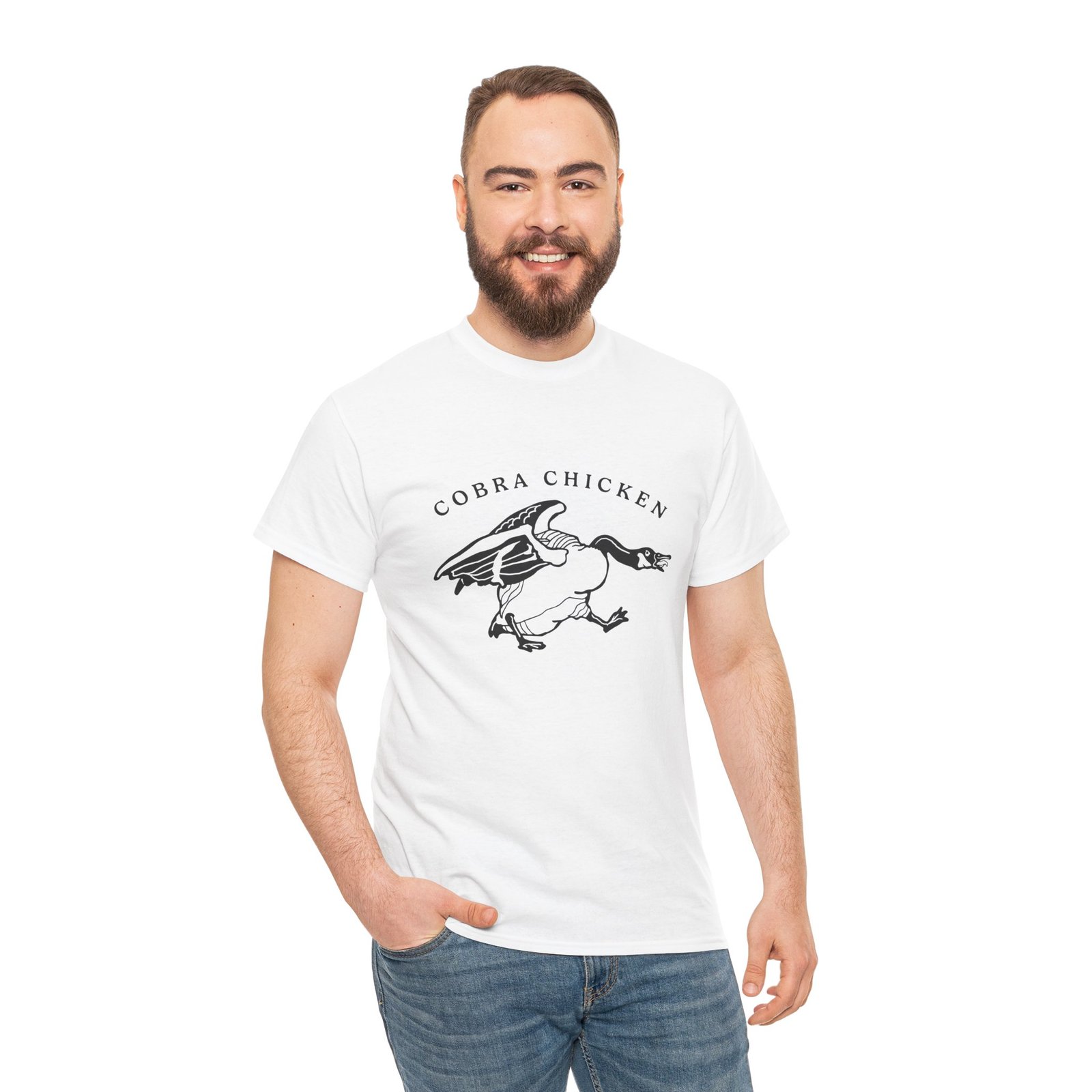 Cobra Chicken - Unisex T-Shirt – Feathered Fury Unleashed - Image 2