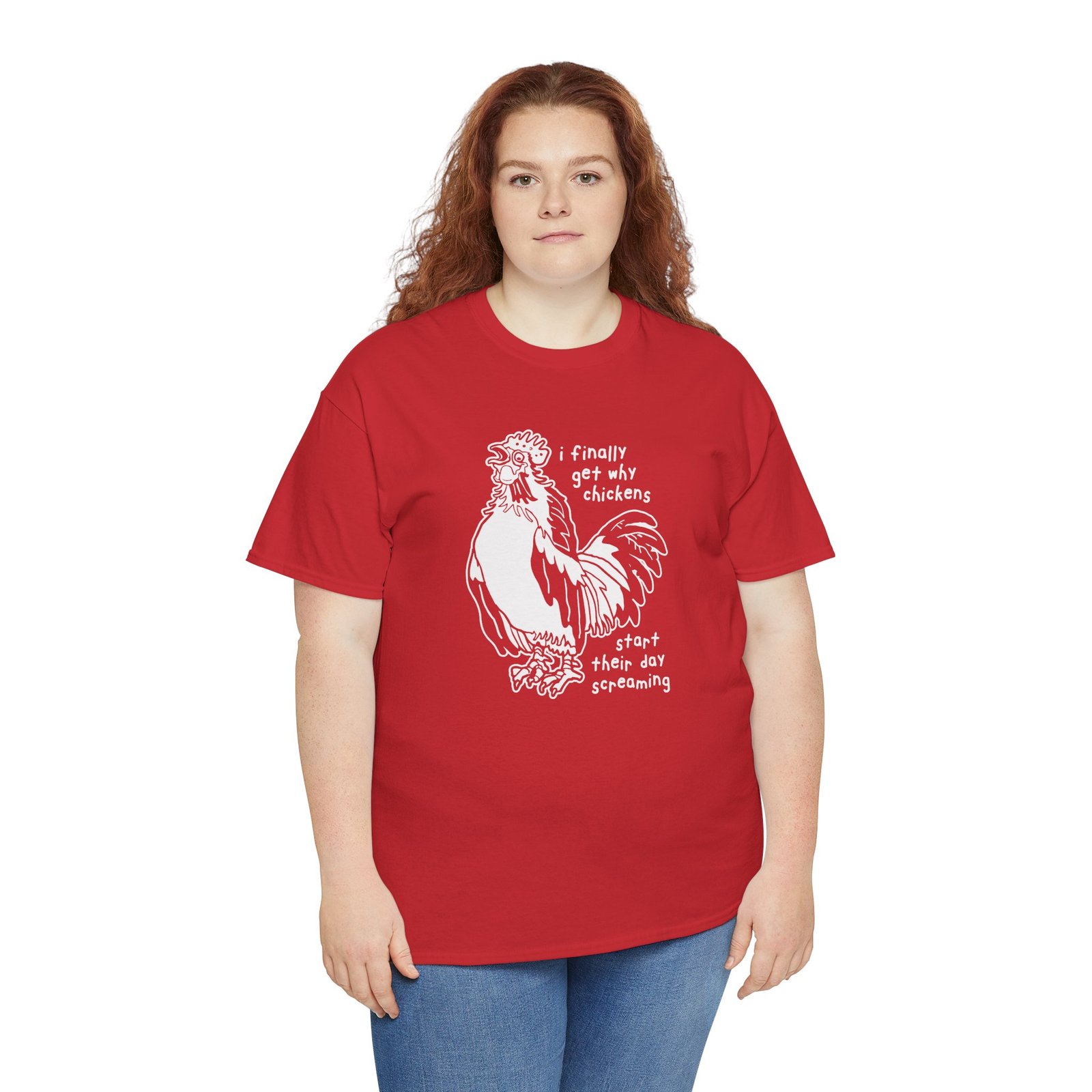 Why Chickens Start Their Day Screaming - Unisex T-Shirt - Image 9