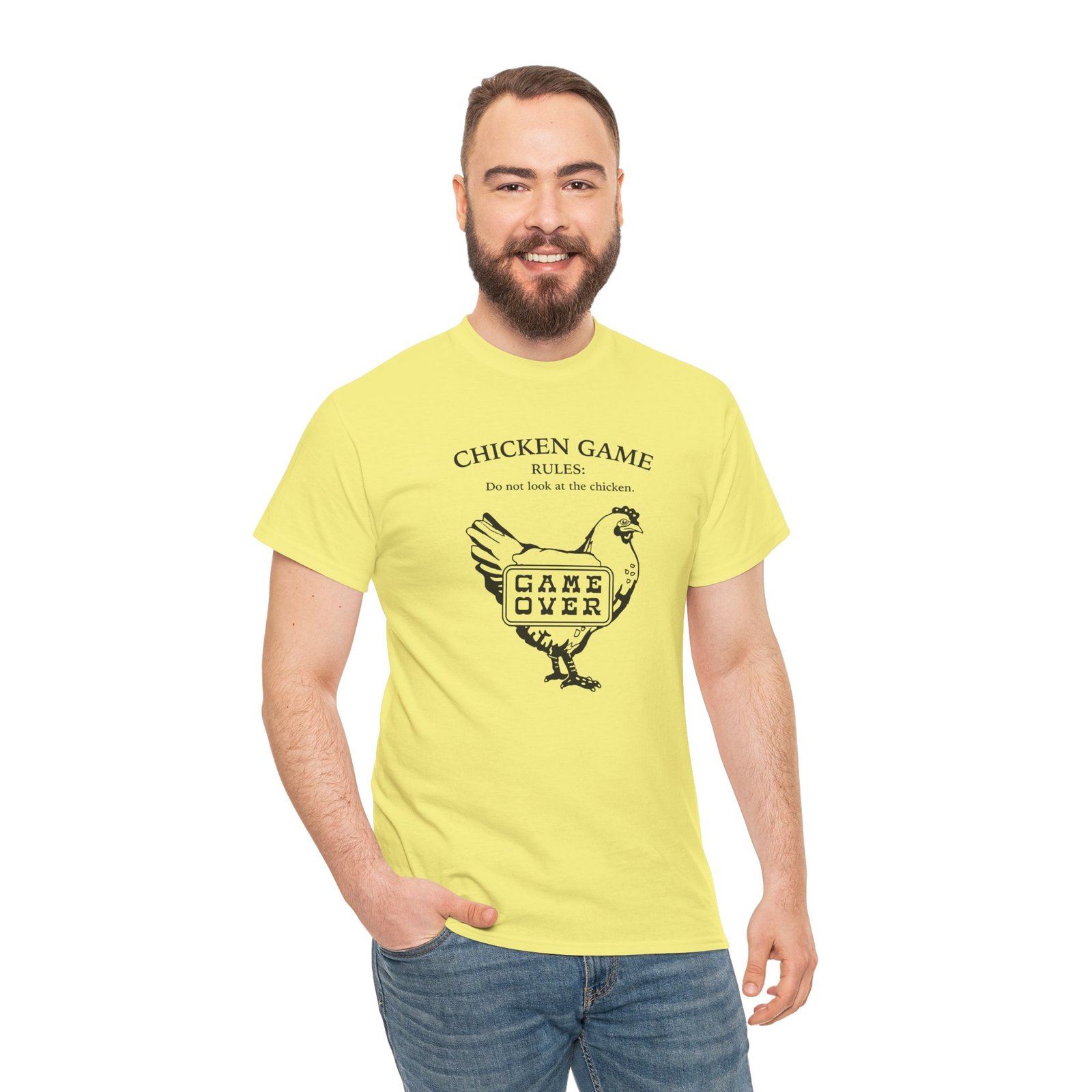 Chicken Game Rules: Do Not Look at the Chicken - Unisex T-Shirt – You Already Lost - Image 7