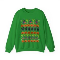 Halloween Ugly Sweater – Unisex T-Shirt – Spooky Season in Full Pattern - Image 16