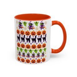 Halloween Ugly Sweater - Color Accent Mug – Sip Something Spooky - Image 10